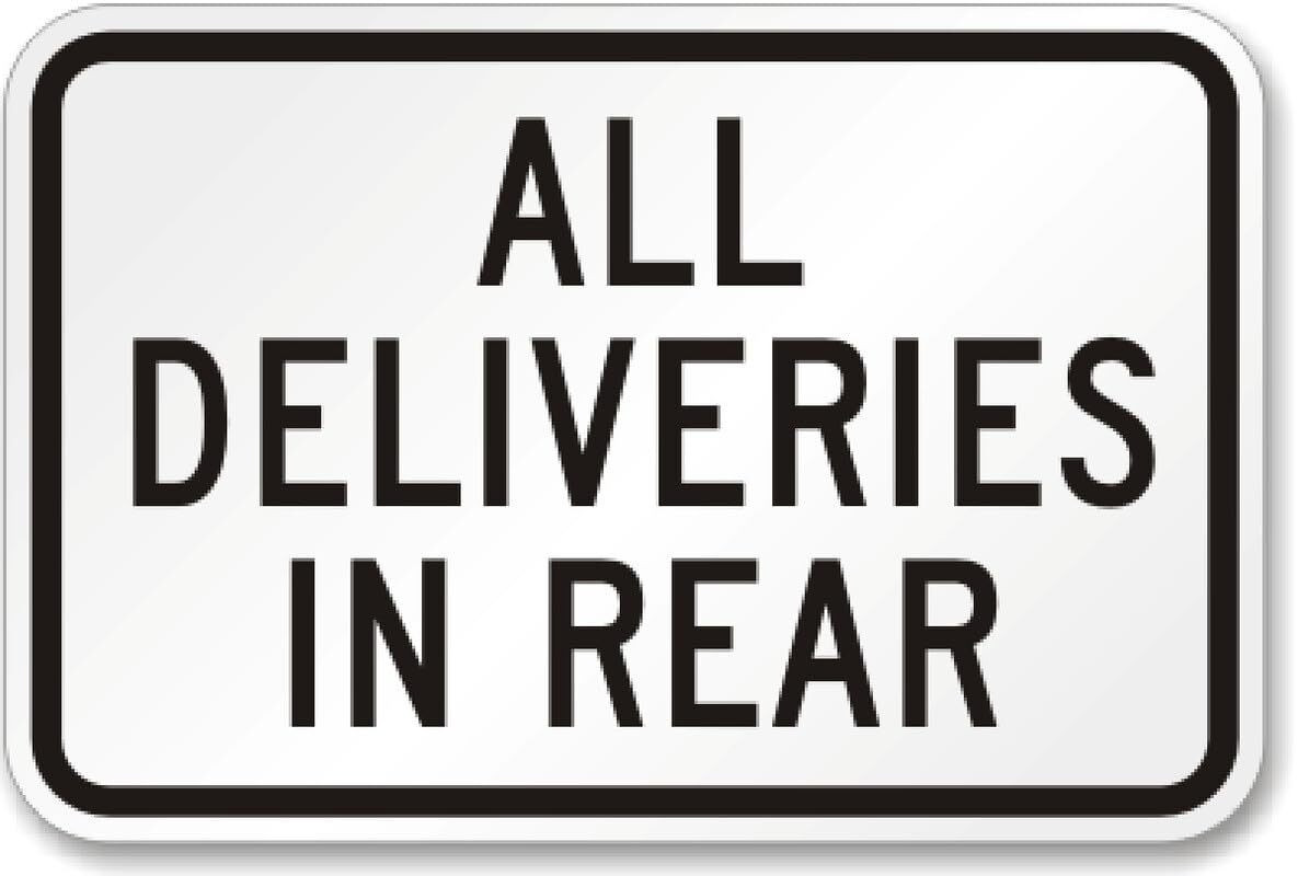 Parking Lot Sign Aluminum Weatherproof 8×12 Inch Metal Delivery Sign