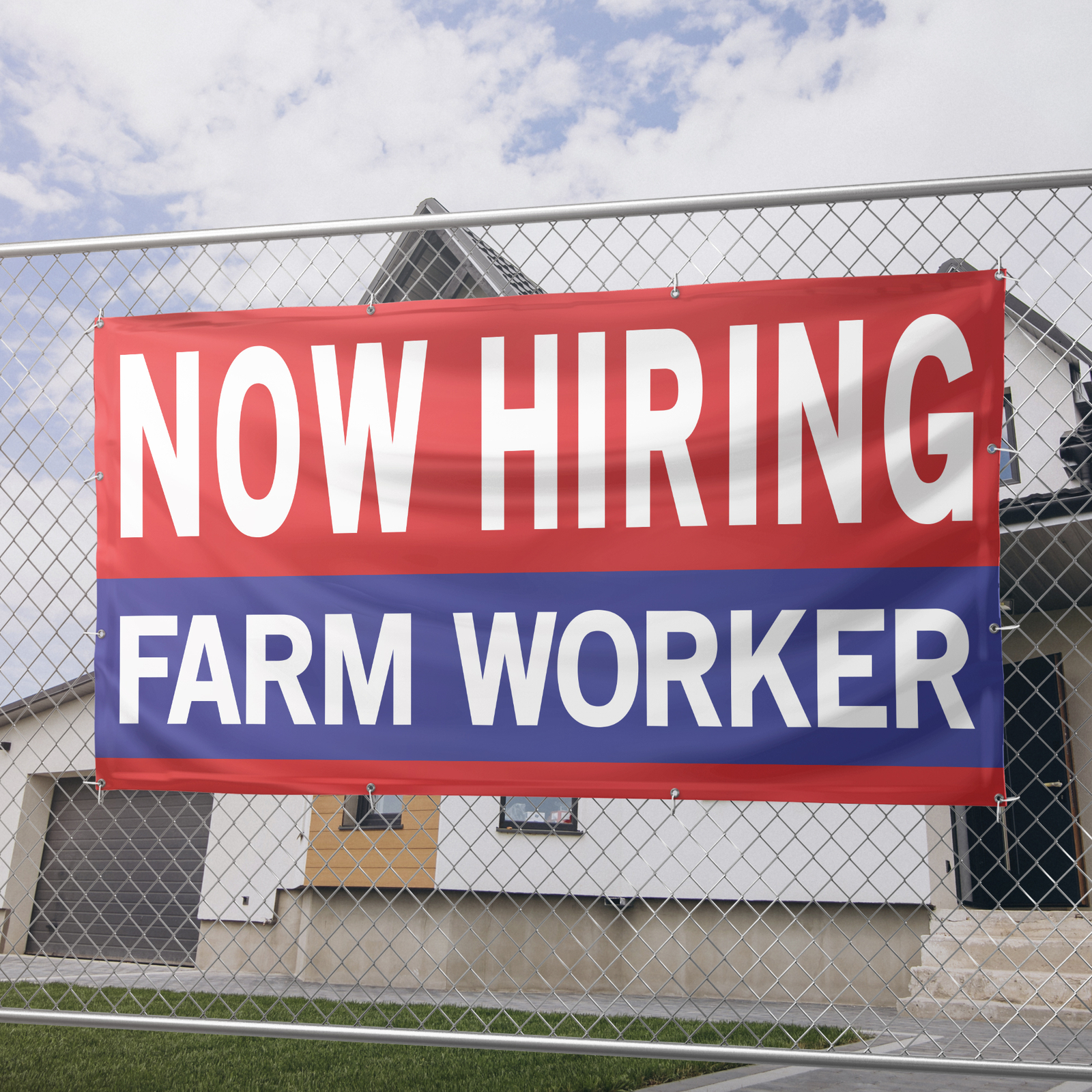 Now Hiring Farm Worker 13 oz Heavy Duty Vinyl Banner Roustabout Jobs Available