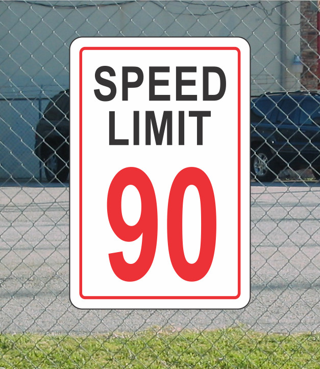 RED Speed Limit 90 Metal Sign for Street Road Highway Parking Lot 12″x18″ mph