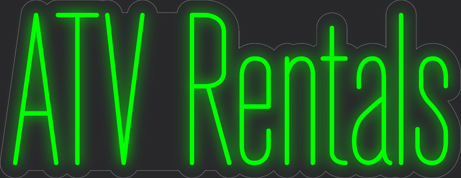 ATV rentals Neon LED Sign Business Wall Decor Lighted Store Sign 36 x 14 in.
