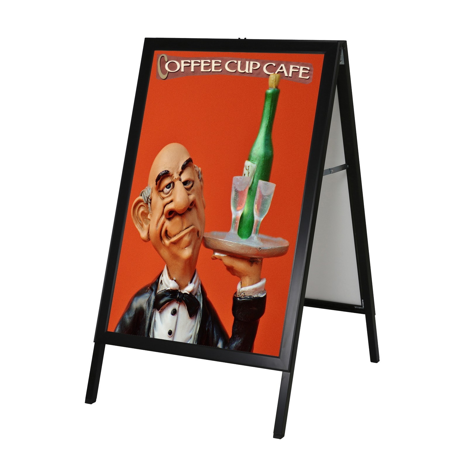 30×40 Slide-in A Frame Display Double Sided Poster Board Sidewalk Sign Black