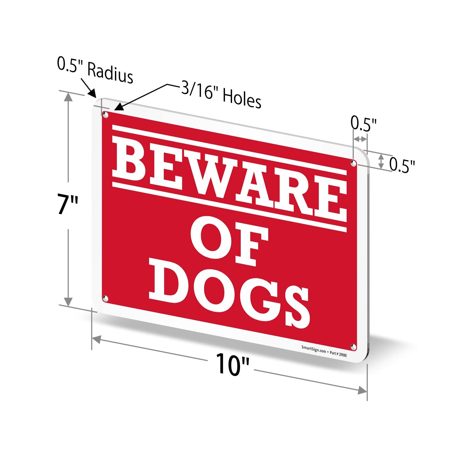 Beware Of Dogs Metal Warning Sign Durable Aluminum Home Security 7×10 Inch