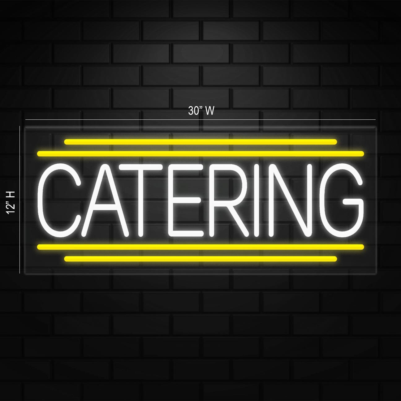 Catering Neon Sign for Retail Displays | LED Flex Neon | 30″W x 12″H x 1″D