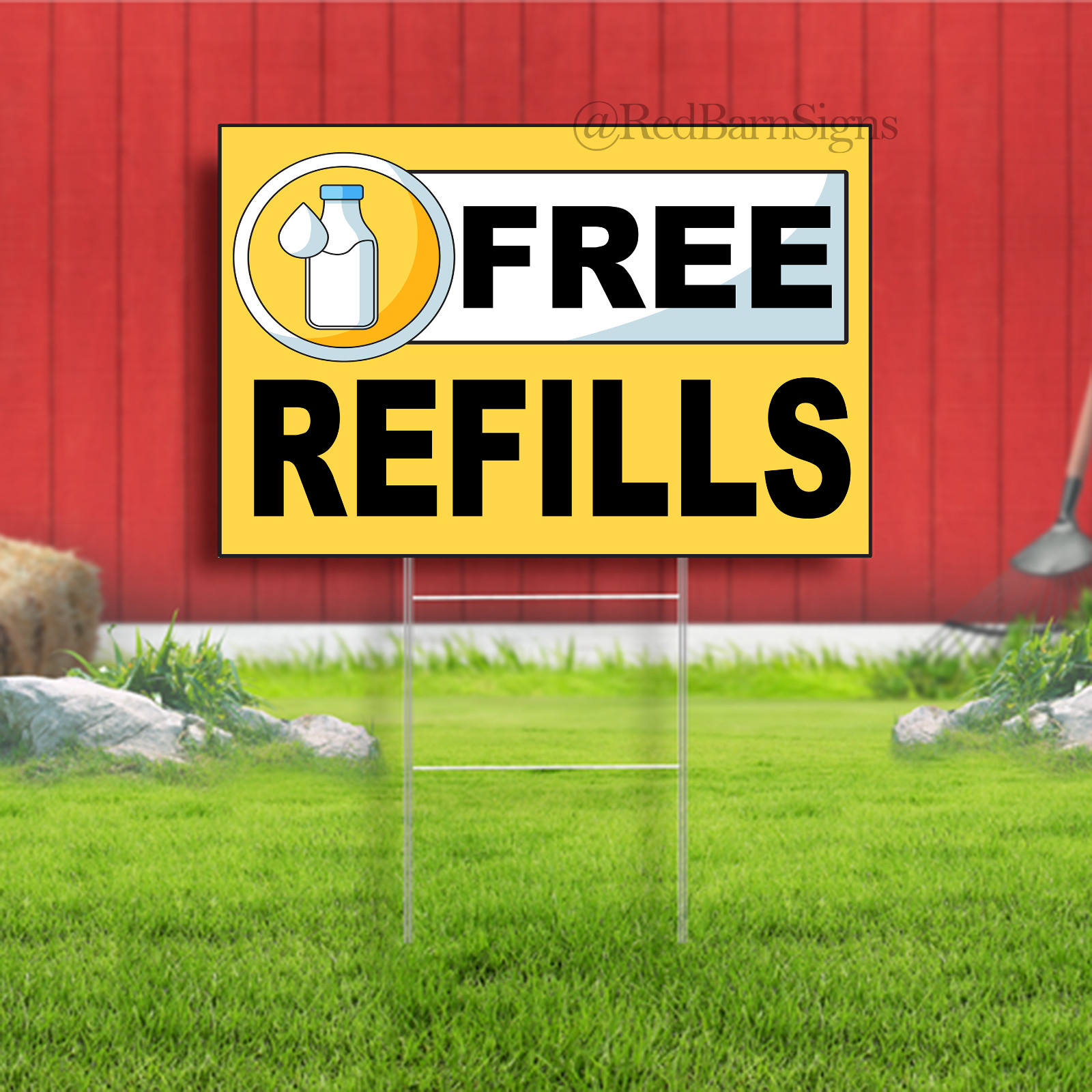 Free Refills Coroplast Sign Plastic Indoor Outdo FREE SHIPPING
