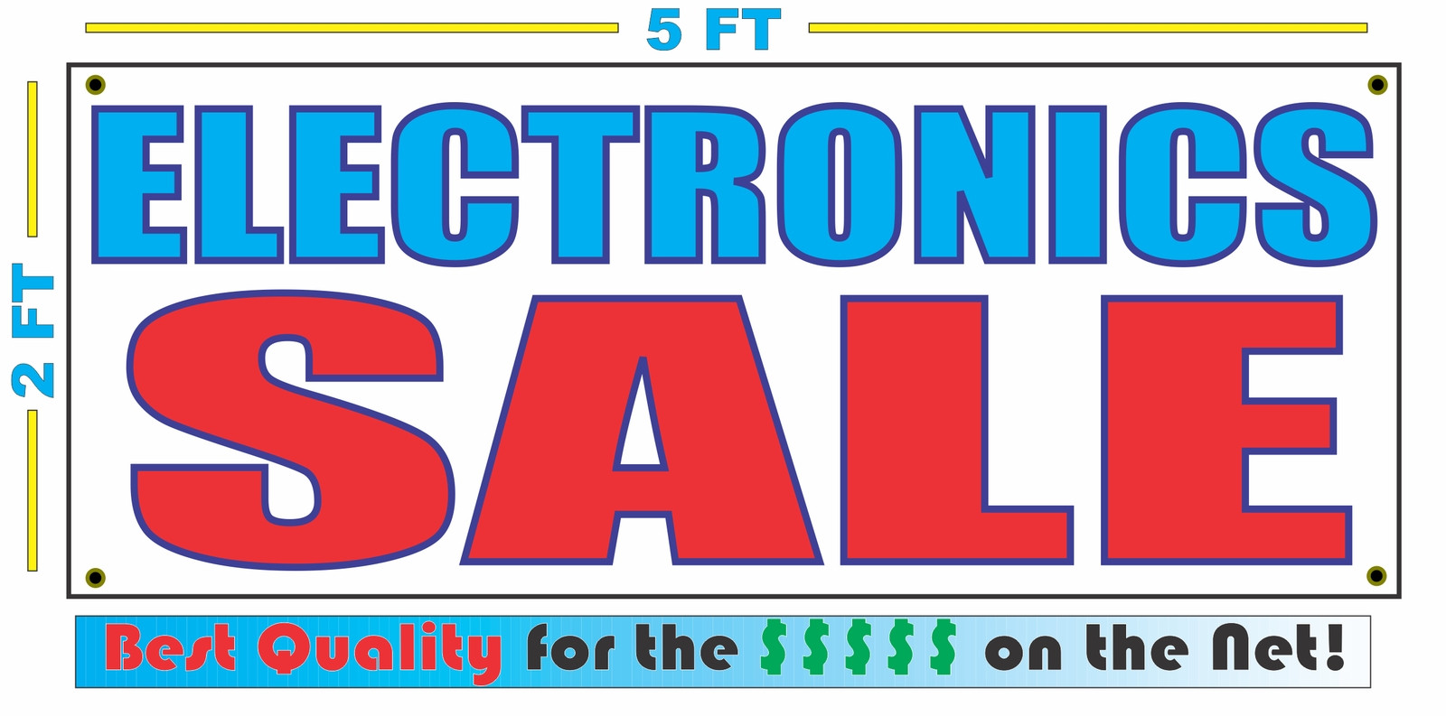 ELECTRONICS SALE Full Color Banner Sign NEW Larger Size Best Quality for the $$$