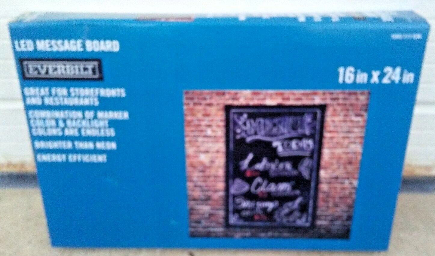 Everbilt 16 X 24 Led Message Board Restaurant Menu Retail Display Mancave Sign