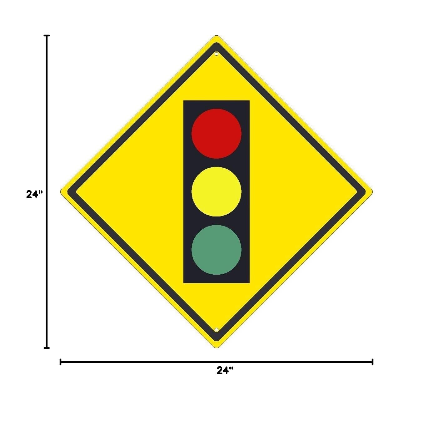 NMC National Marker TM612K Intersection(Graphic Traffic Light) Sign, 24 inches X