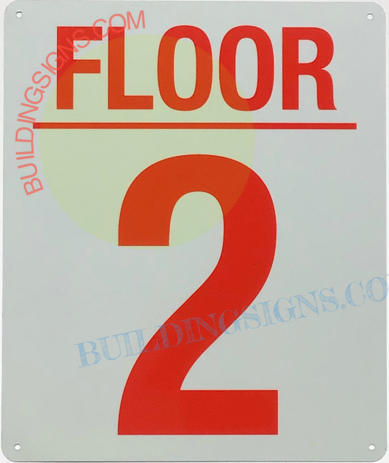 2 FLOOR SIGN (10×12, White, Aluminum) -REF24-1027