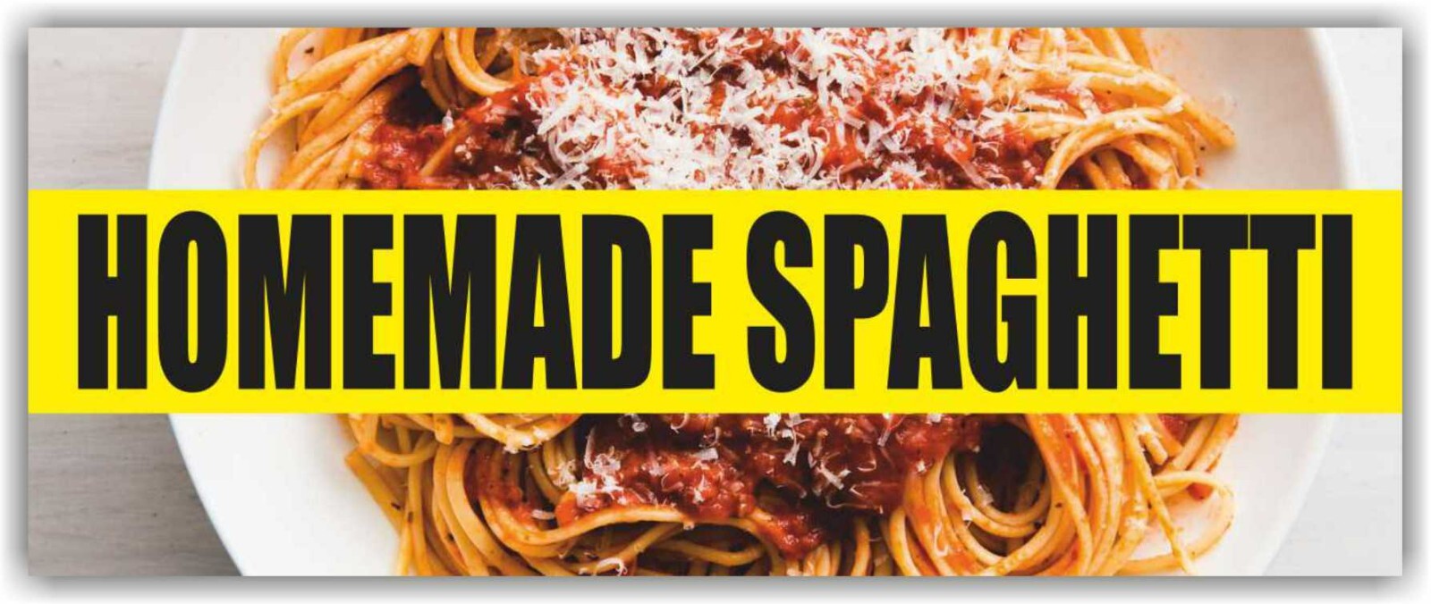 HOMEMADE SPAGHETTI Advertising Banner Vinyl Mesh Sign Italian cucina food pasta