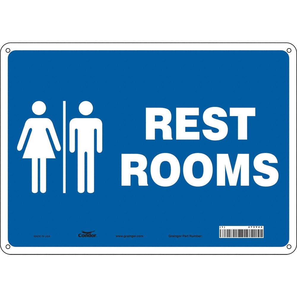 CONDOR 473Y42 Safety Sign,10 in x 14 in,Aluminum 473Y42
