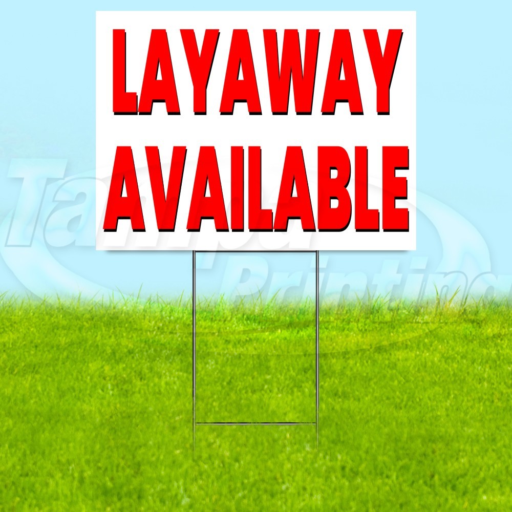 LAYAWAY AVAILABLE 18×24 Yard Sign Plastic Corrugated WITH STAKE USA YS07761