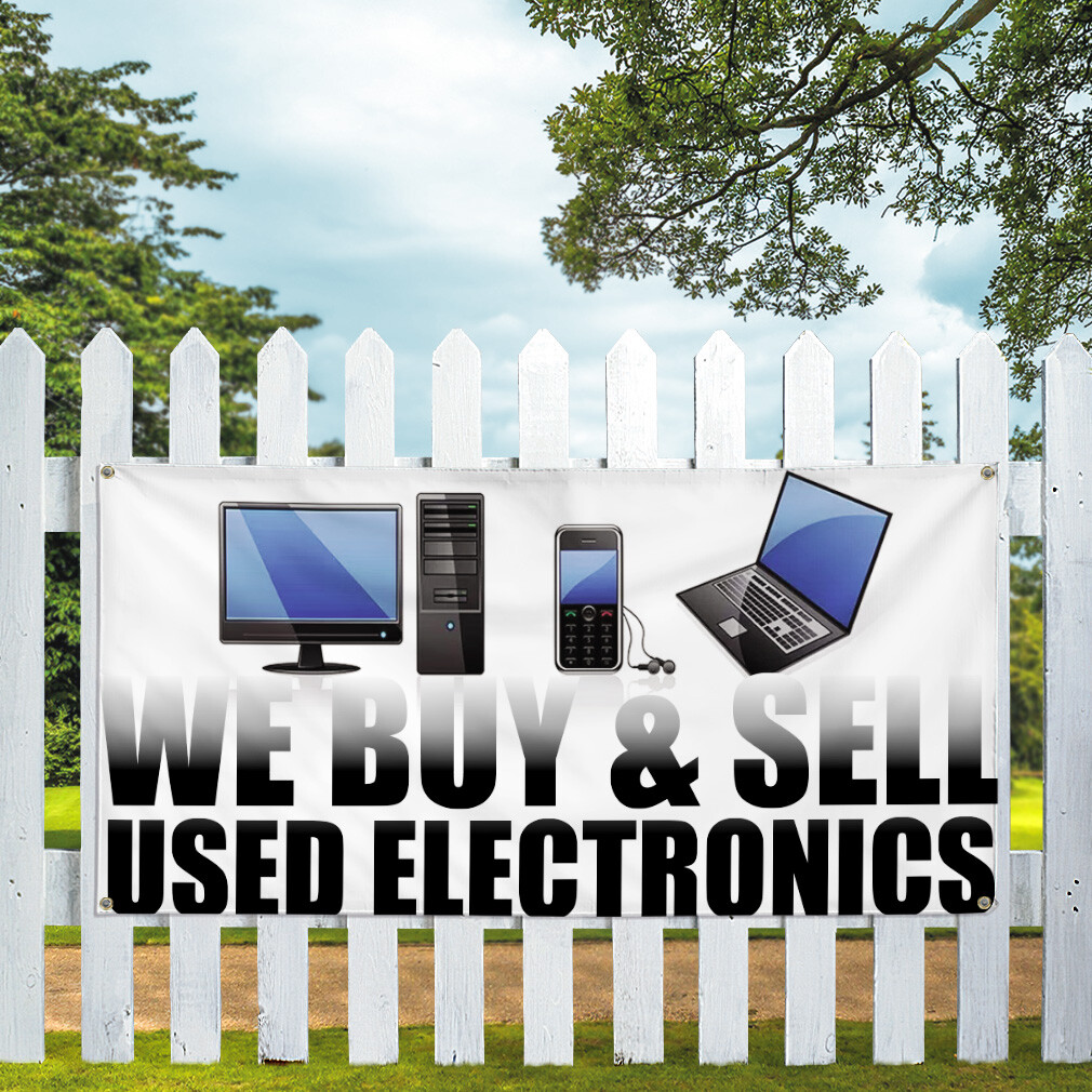 Vinyl Banner Multiple Sizes We Buy & Sell Used Electronics Business Outdoor