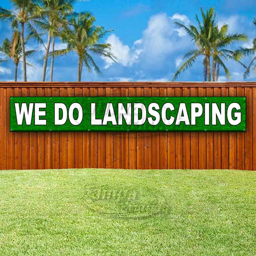 WE DO LANDSCAPING Advertising Vinyl Banner Flag Sign LARGE HUGE XXL GRASS SOD