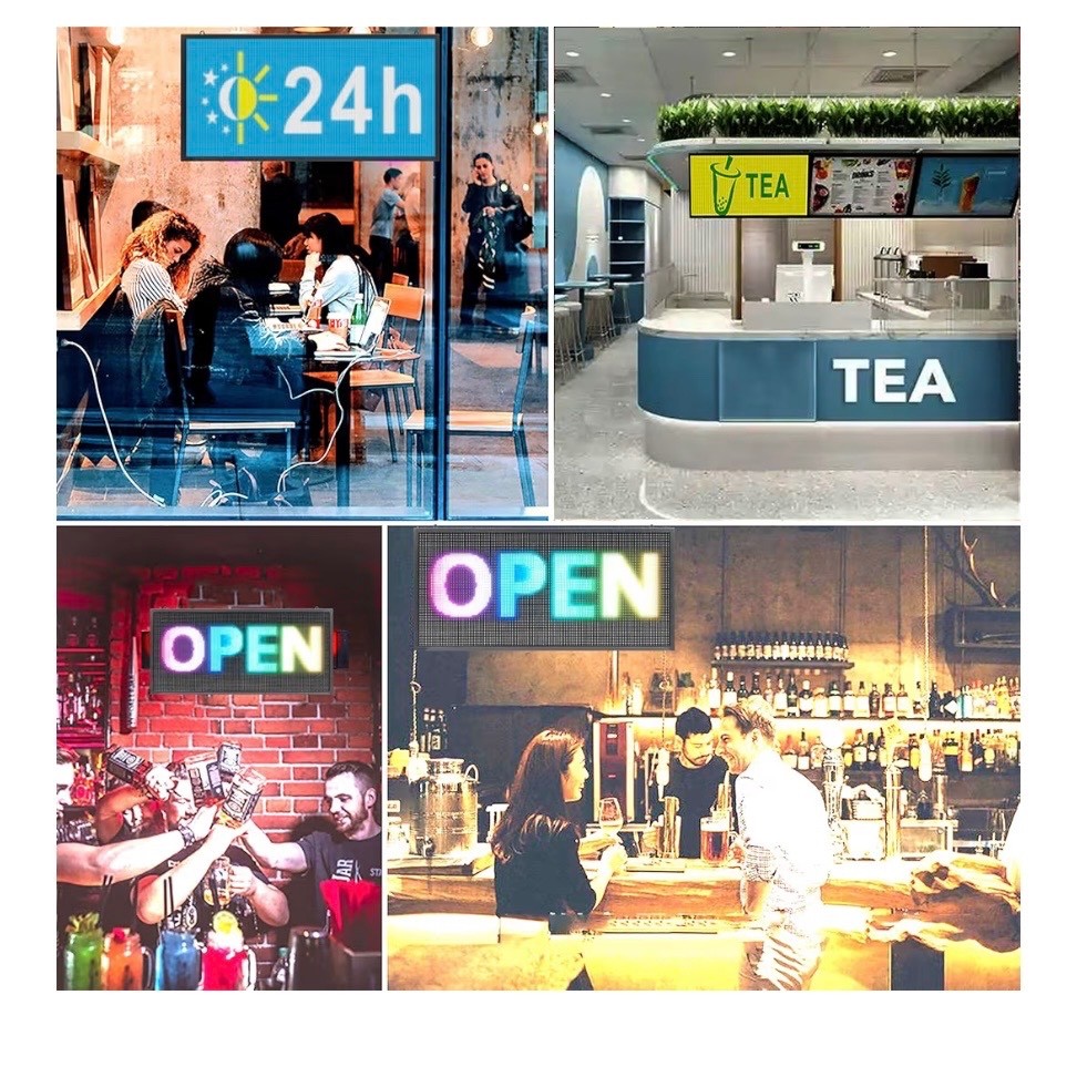 P3 Mini Programmable LED Scrolling Sign 16×8.7 Inch, Full Color WiFi LED Message