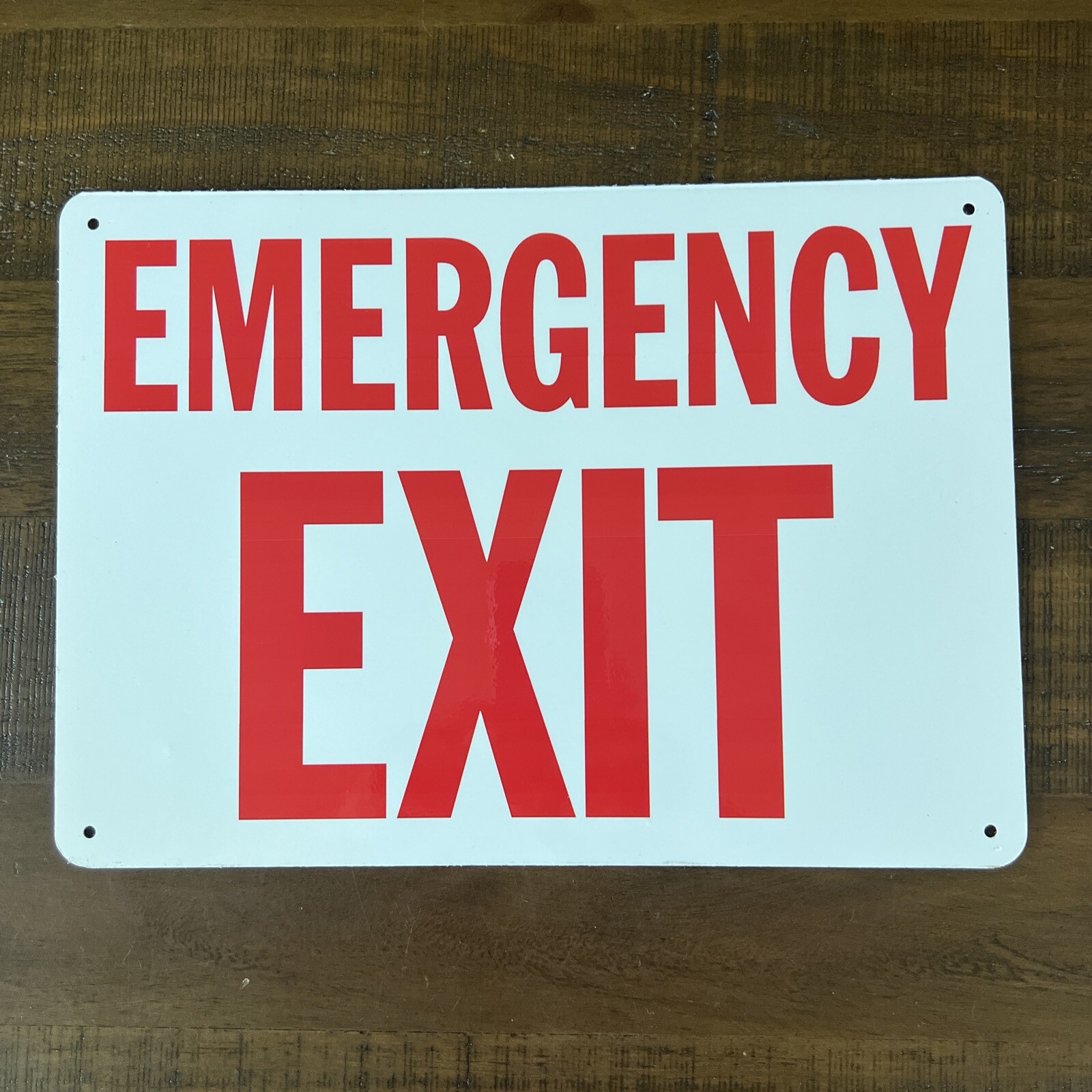 BAZIC Products Emergency Exit Sign, 9″ X 12″ Aluminum