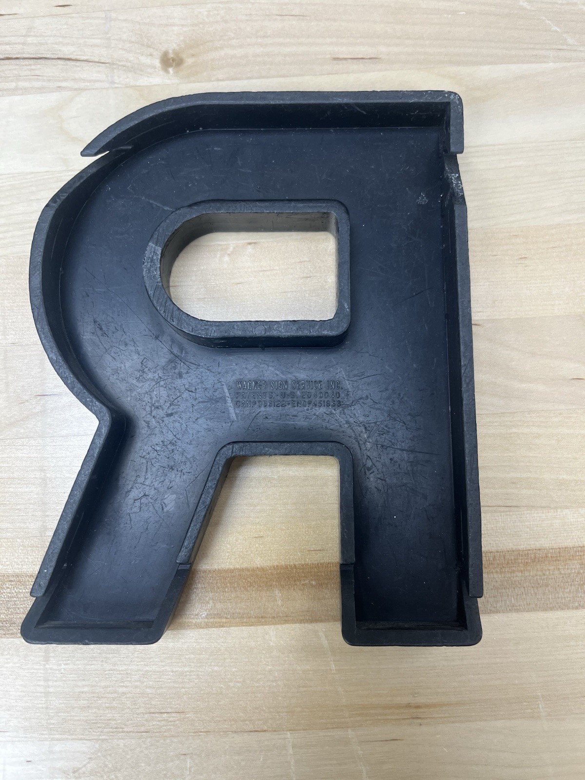 Wagner Sign Group Inc. 6″ Slotted Black Plastic Exterior Sign Letters