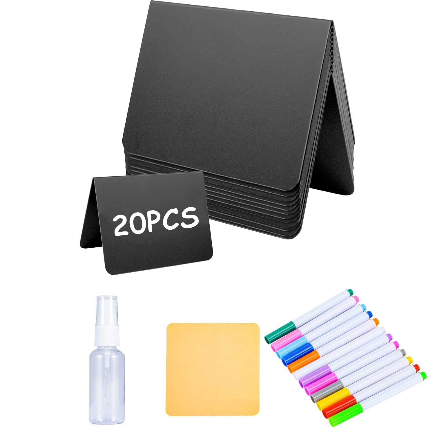 Mini Chalkboard Signs for Food, Reusable and Reserved Table Signs Labels