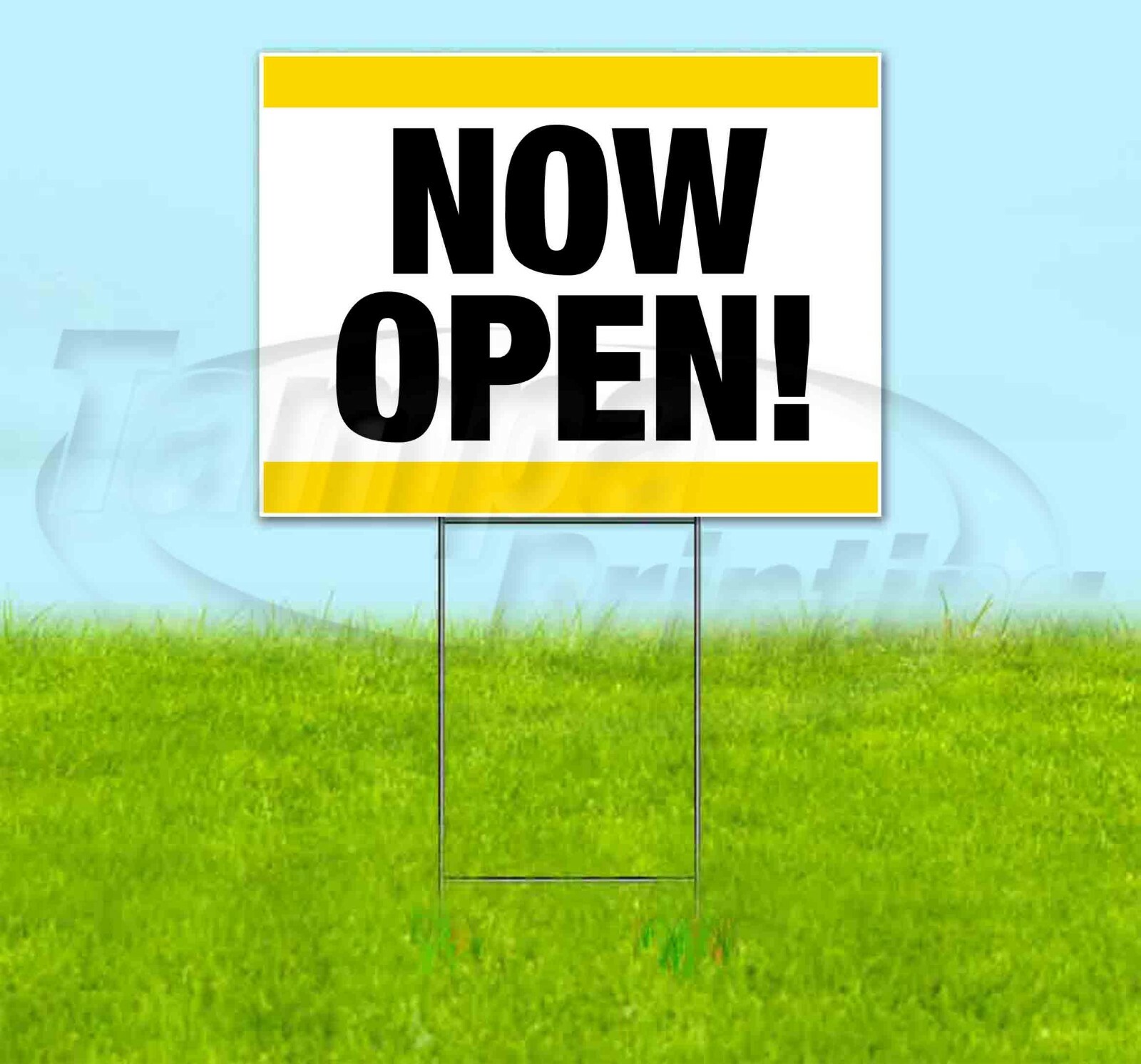 NOW OPEN Yard Sign Corrugated Plastic Bandit Lawn Decorations USA