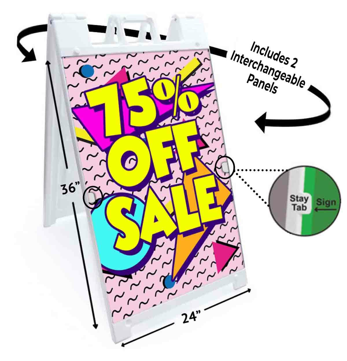 75 Off Sale Signicade 24×36 A Frame Sidewalk Pavement Sign Double Sided Sandwich