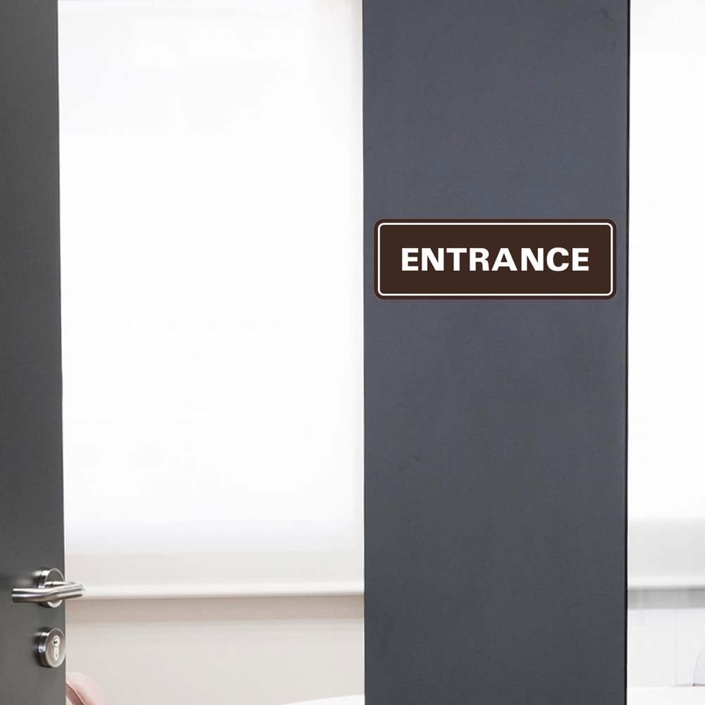 Small Standard Entrance Door/Wall Sign Black Business Office Commercial Store