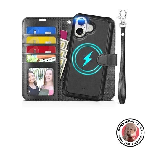 New TUCCH iPhone 17 Case 2-in-1 Detachable Folio Case 6.3-inch with Strap RFID