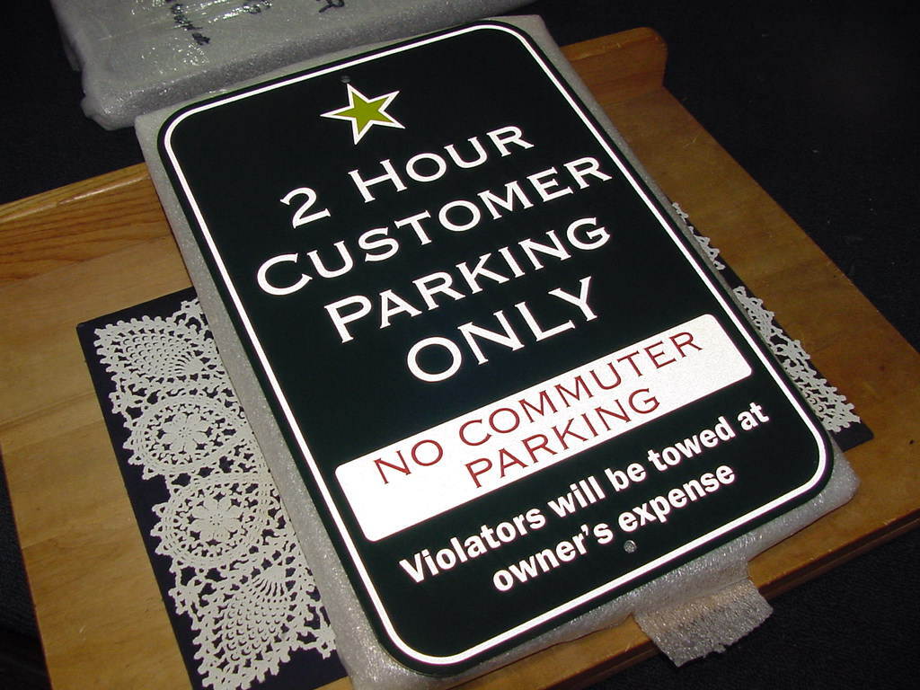 Lot of Fourteen (14) Customer Parking Signs, 2 Hour Maximum 12 In. X 18 In Metal