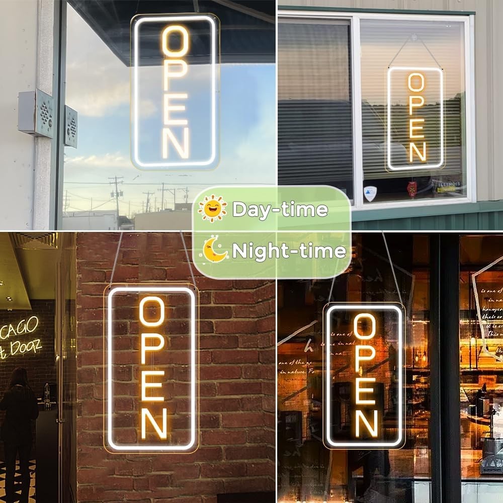 Durable USB-Powered 16×9 LED Open Sign with ON/OFF Switch – Perfect for Outdoors