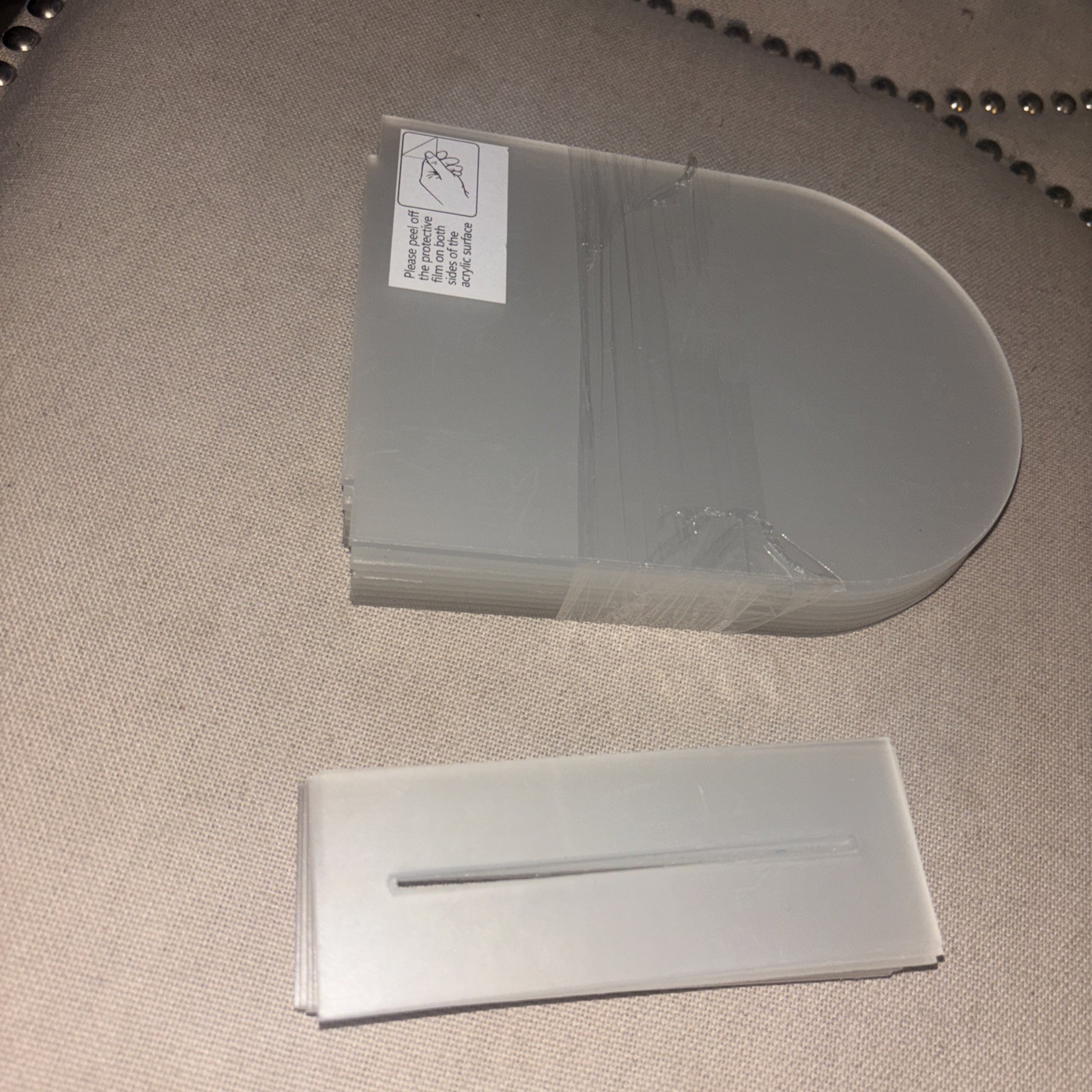 10 Pack 5×7 Inch Clear Acrylic Arch Sign Blank w/Clear Stands