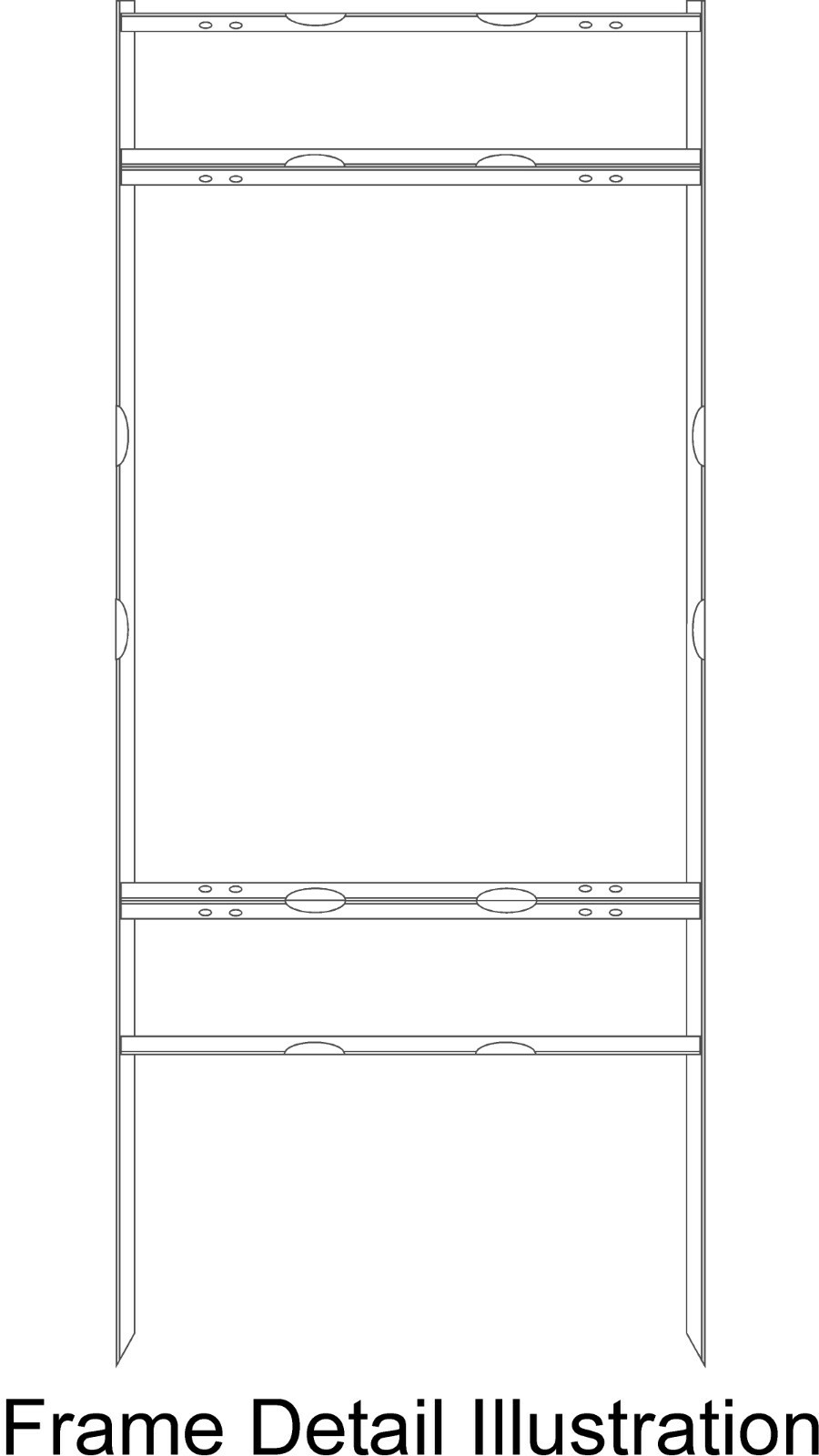 Real Estate Yard Sign Metal Frame, 30 x 24 Slide-In (2) Rider, Black (Pack of 1)