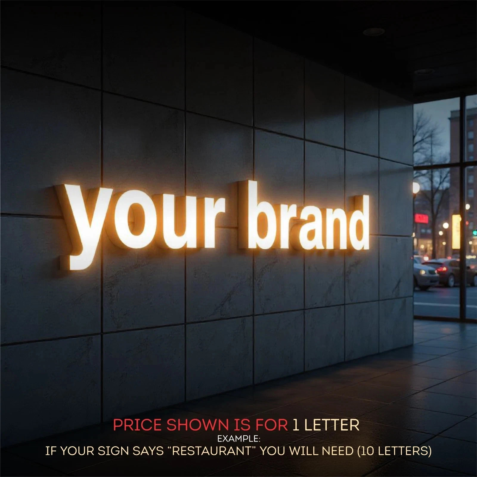 𝑵𝓙̶ Your Brand Custom 3D Channel Letters Illuminated & Non-Illuminated