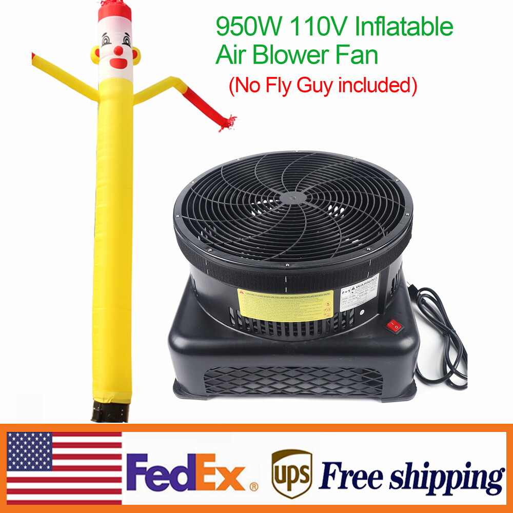 950W Air Blower Fan Fit Inflatable Wind Dancer Tube Man Fly Guy Sky Puppet Black