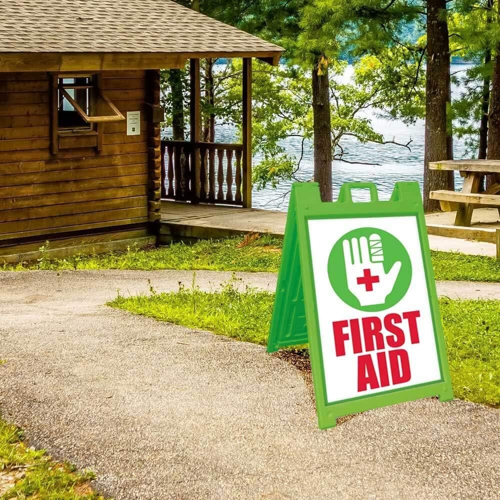 Signicade Deluxe A Frame Sidewalk Curb Sign Portable Folding Double Sided