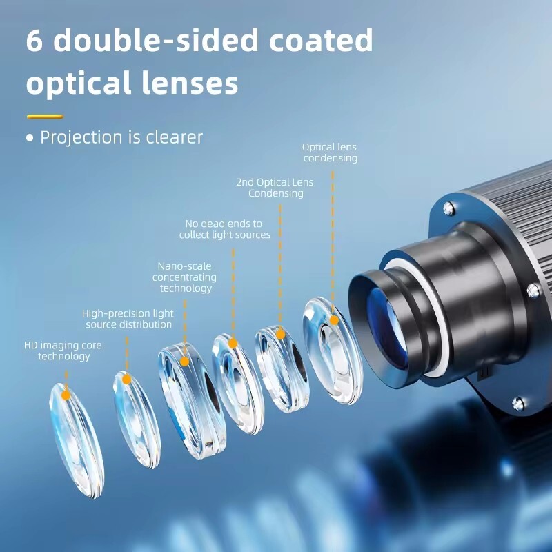 Customizable 200W Led Logo Projector Rotating Waterproof Gobo Light for Store AD