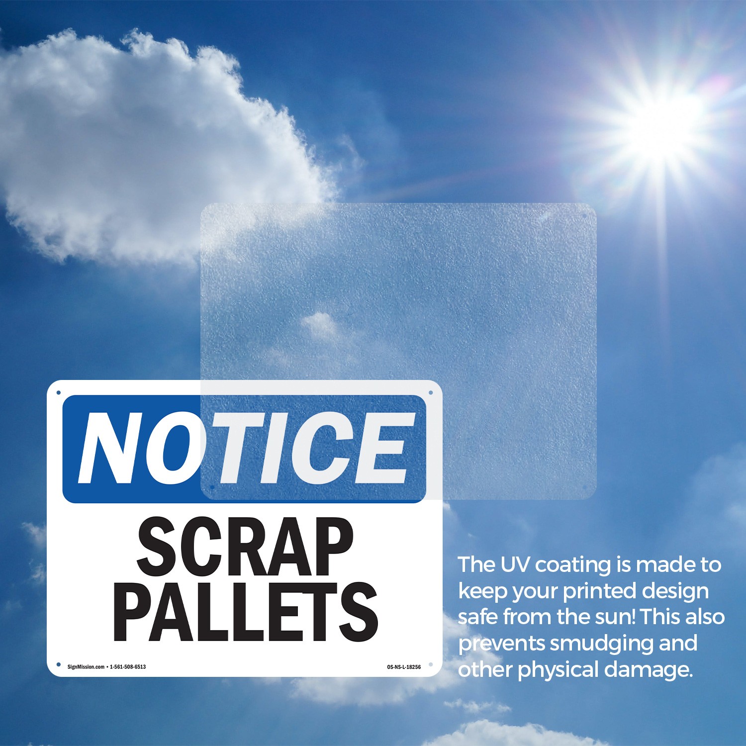 Scrap Pallets OSHA Notice Sign Metal, Plastic, Or Decal – 5 or 10 Pack