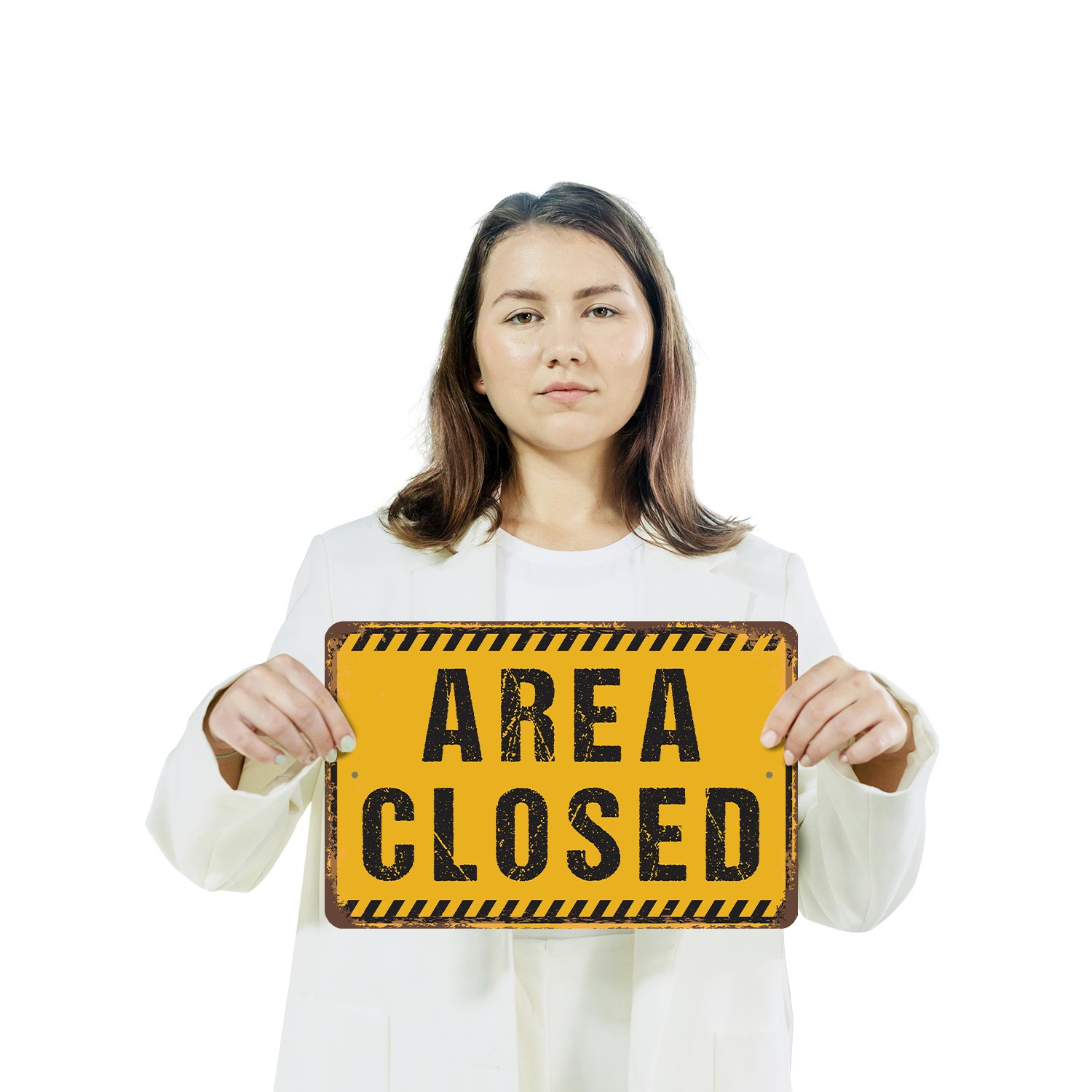 Area Closed Sign Authorized Access Only Perfect for Worksites Parks