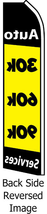 AUTO SERVICES 30, 60, 90K FLUTTER FLAG Repair Advertising Feather Swooper Banner