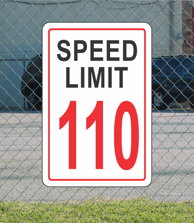 RED Speed Limit 110 Metal Sign for Street Road Highway Parking Lot 12″x18″ mph