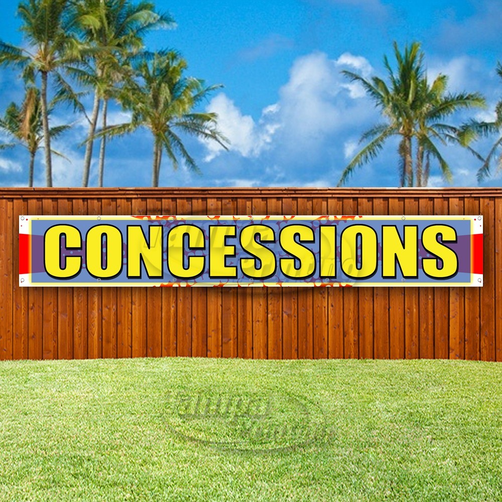 CONCESSIONS Advertising Food Carnival Snack Vinyl Banner Flag Sign USA XL01558