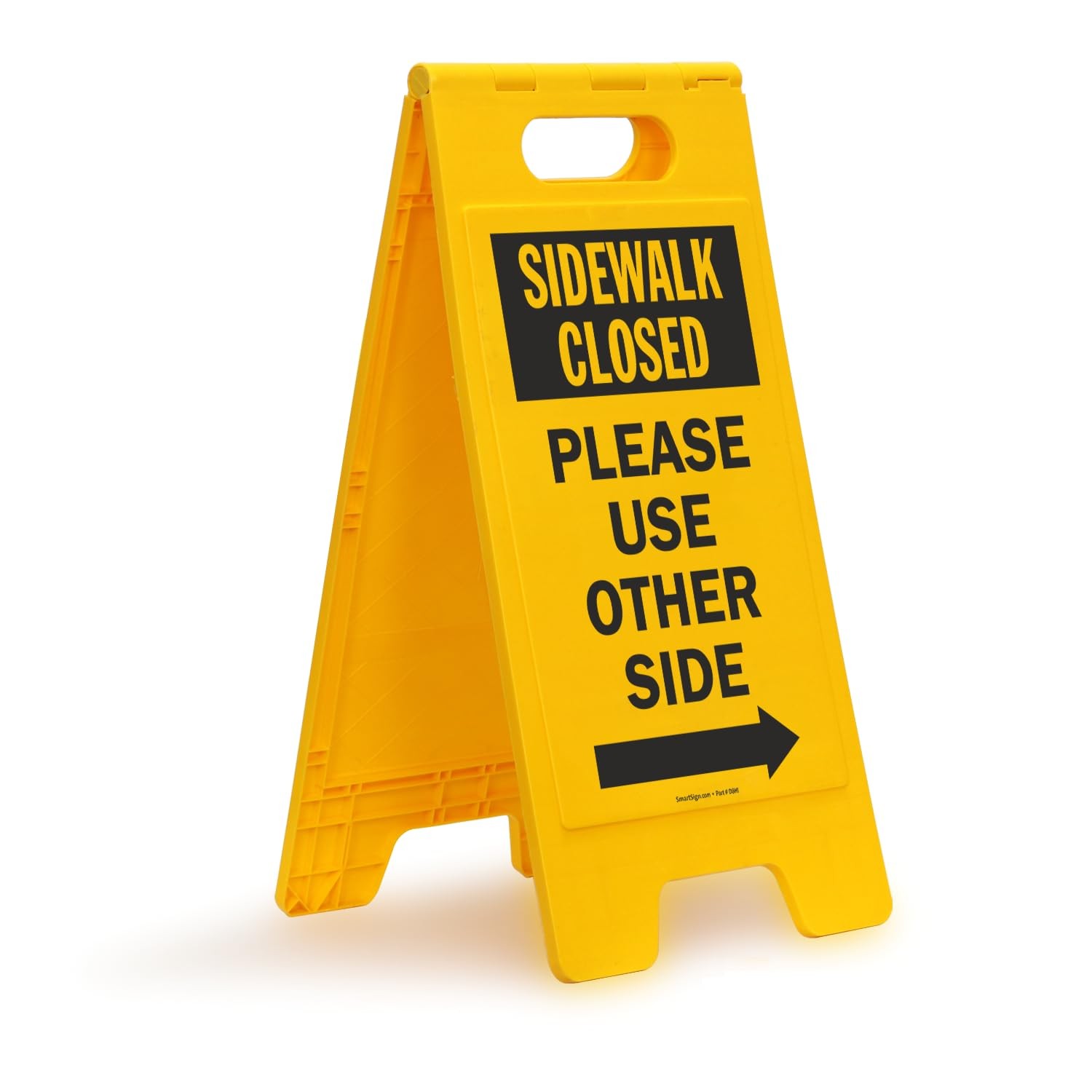 25×12 Inch Plastic Sidewalk Closed Please Use Other Side Folding Floor Sign