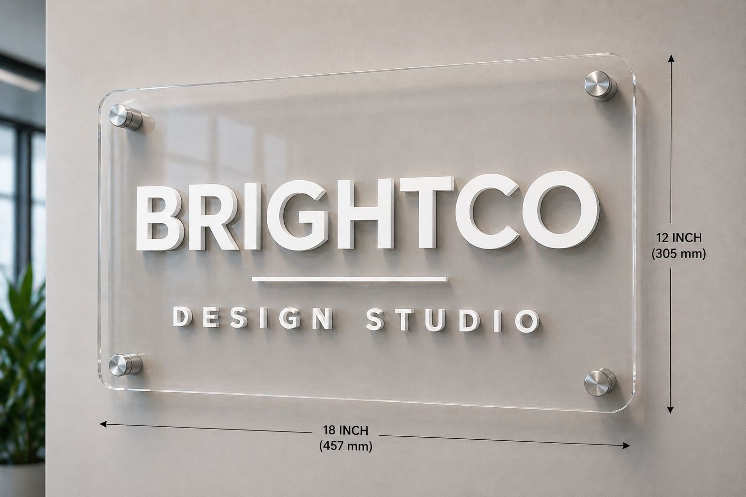 acrylic business sign