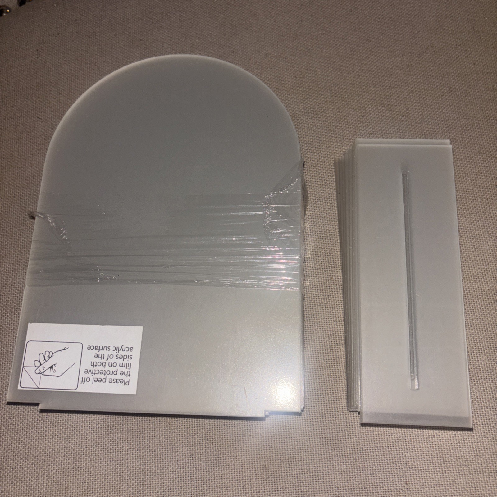 10 Pack 5×7 Inch Clear Acrylic Arch Sign Blank w/Clear Stands