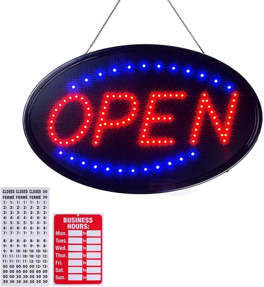 LED Open Signs for Business, Ultra Bright High Visibility Advertisement Board…