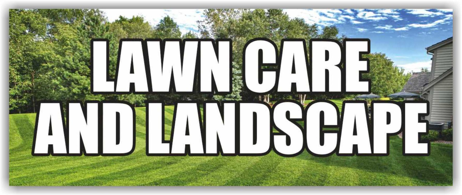 LAWN CARE Landscape Advertising Banner Vinyl Mesh Sign Edging Trimming Garden