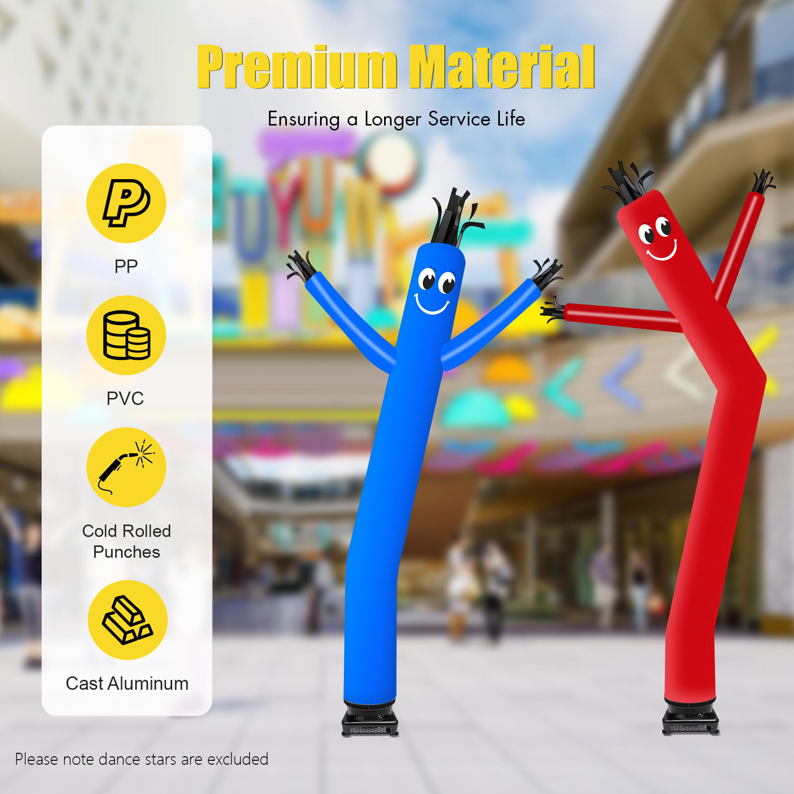 For Dancer Wind Wavy Tube Man Puppet Guy 370w Portable Inflatable Air Blower Fan