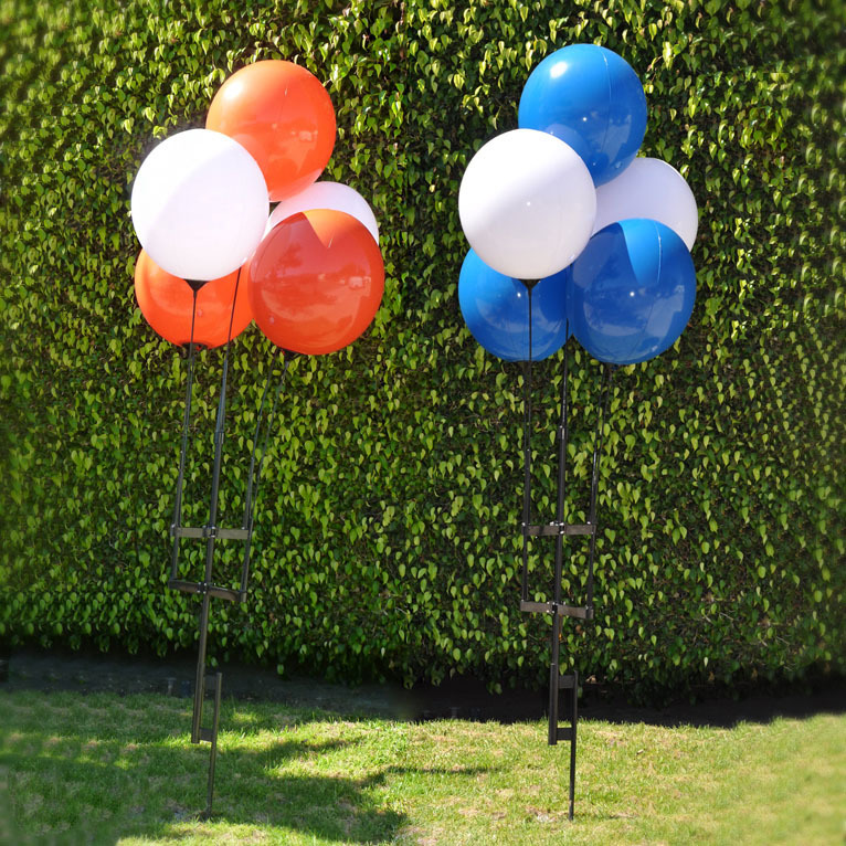 Reusable Balloon Display Kit Poles, Ground Spike and 5 Balloons Included