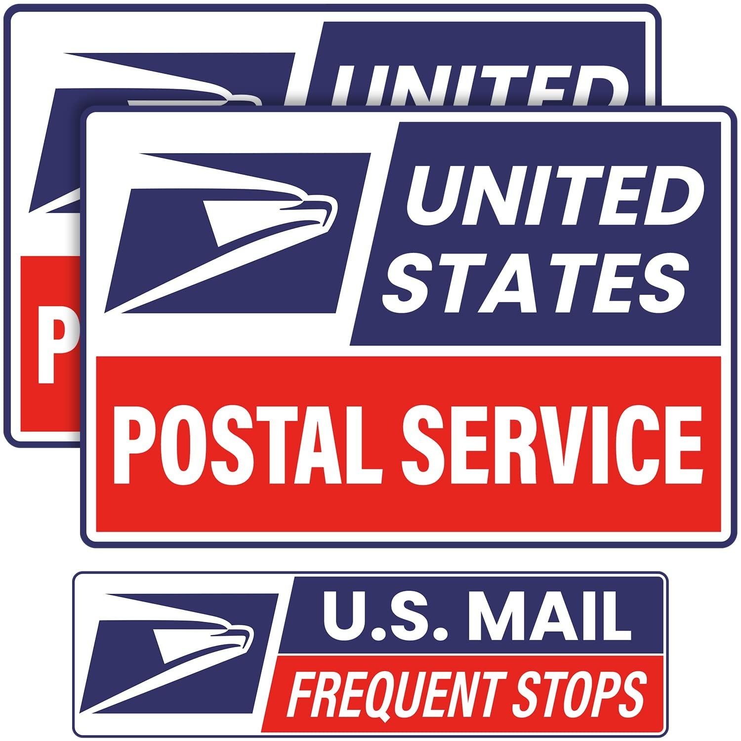(3 Pack) Reflective U.S. Mail Delivery Magnetic Signs for Rural Carrier – 2
