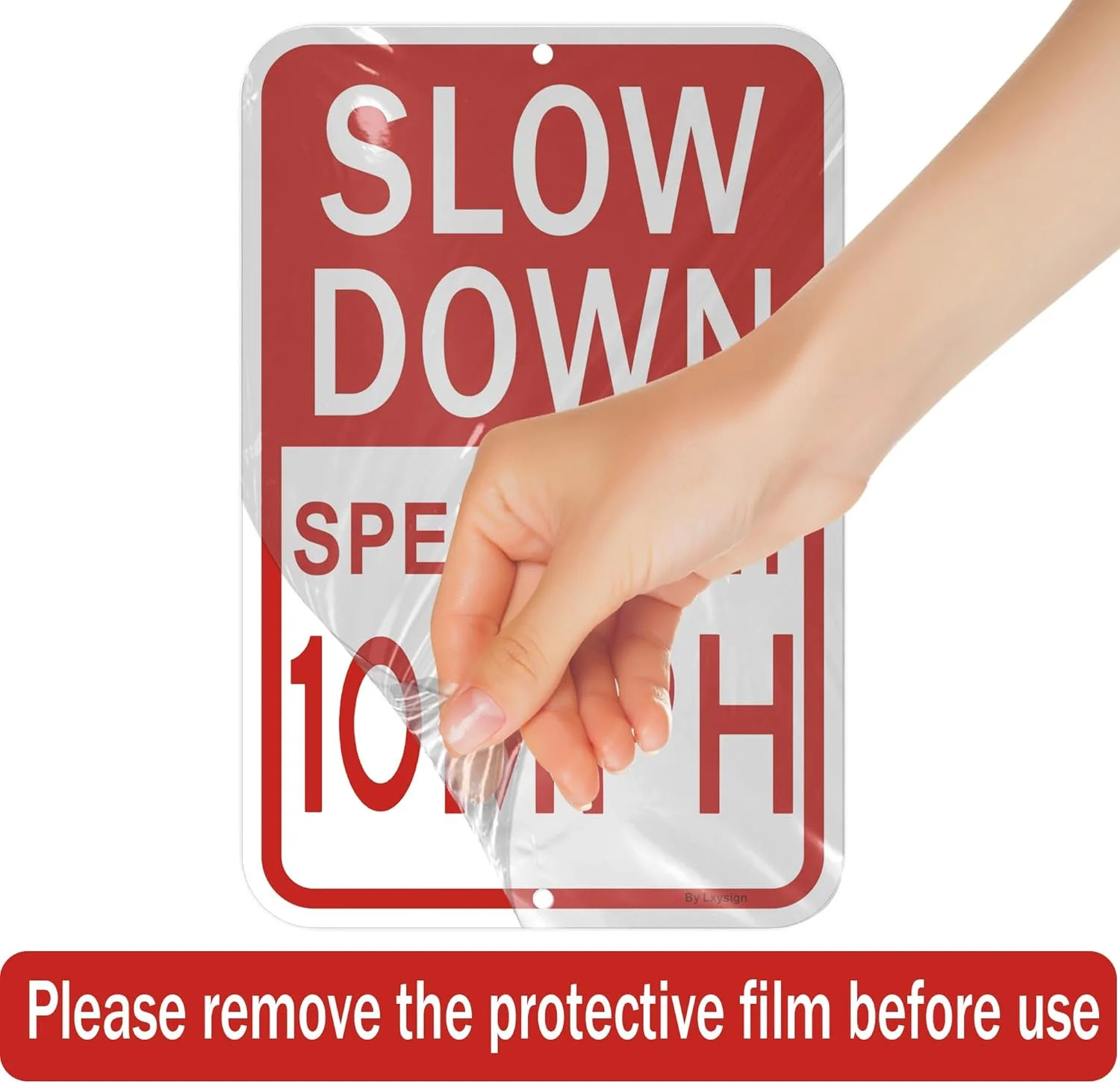Slow Down Sign, Speed Limit 10 MPH Sign, 18×12 Inches Reflective Aluminum Signs,
