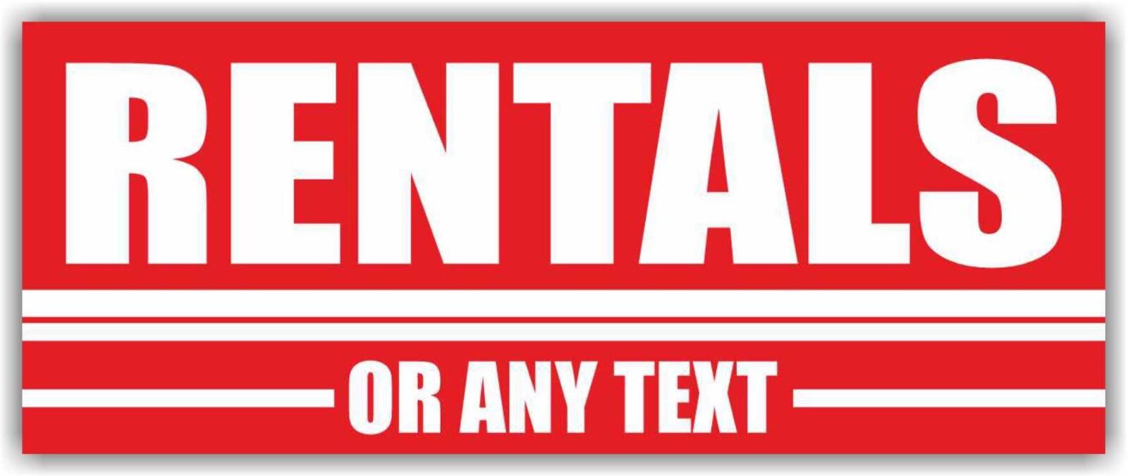 RENTALS Advertising Banner Vinyl Mesh Sign Custom Any Text Business rent lease