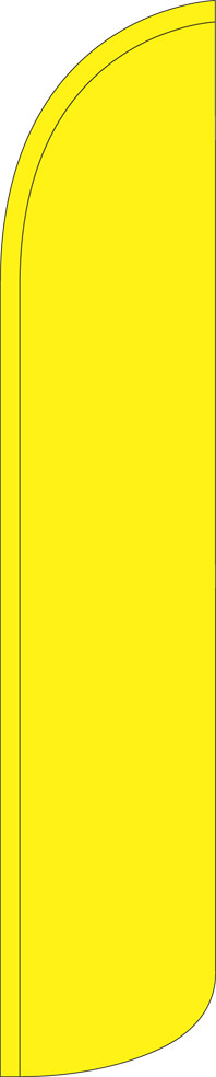Solid Yellow 15′ Tall Windless Swooper Feather Banner Flag & Pole Kit