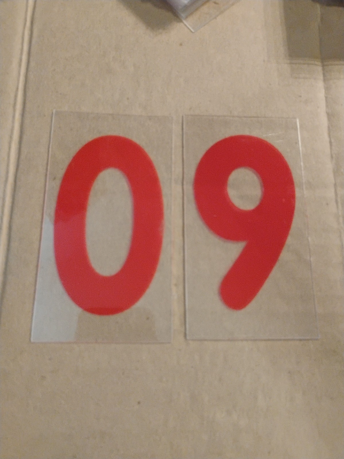 Sign Letters, Numbers Outdoor 224 pcs Clear Plastic w/ White Letters Red Numbers